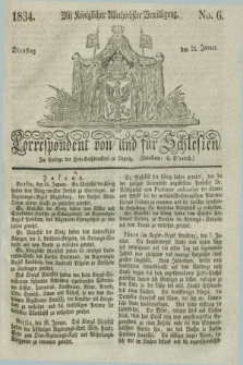 Correspondent von und fuer Schlesien. 1834, No. 6 (21 Januar) + dod.