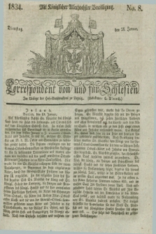 Correspondent von und fuer Schlesien. 1834, No. 8 (28 Januar) + dod.