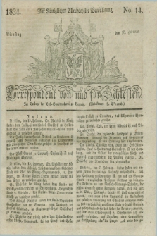 Correspondent von und fuer Schlesien. 1834, No. 14 (18 Februar) + dod.