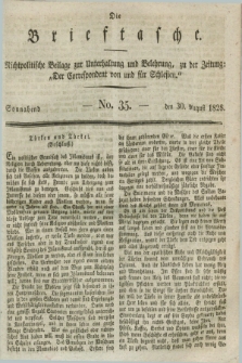 Die Brieftasche : Nichtpolitische Beilage zur Unterhaltung und Belehrung, zu der Zeitung: „Der Correspondent von und fuer Schlesien”. 1828, No. 35 (30 August)