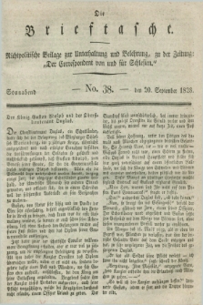 Die Brieftasche : Nichtpolitische Beilage zur Unterhaltung und Belehrung, zu der Zeitung: „Der Correspondent von und fuer Schlesien”. 1828, No. 38 (20 September)