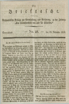 Die Brieftasche : Nichtpolitische Beilage zur Unterhaltung und Belehrung, zu der Zeitung: „Der Correspondent von und fuer Schlesien”. 1828, No. 48 (29 November)