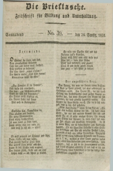 Die Brieftasche : Zeitschrift fuer Bildung und Unterhaltung. 1831, No. 39 (24 September)