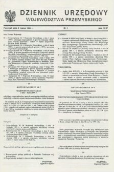 Dziennik Urzędowy Województwa Przemyskiego. 1994, nr 4 (9 marca)