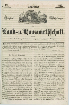 Schlesische Original - Mittheilungen über Land- u. Hauswirtschaft. 1842, № 1 ([28 Mai])