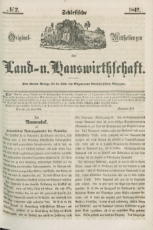 Schlesische Original - Mittheilungen über Land- u. Hauswirtschaft. 1842, № 2 ([22 Juni])