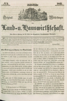 Schlesische Original - Mittheilungen über Land- u. Hauswirtschaft. 1842, № 3 ([9 Juli])