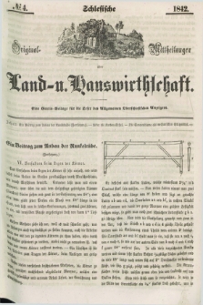 Schlesische Original - Mittheilungen über Land- u. Hauswirtschaft. 1842, № 4 ([23 Juli])
