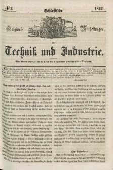 Schlesische Original - Mittheilungen über Technik und Industrie. 1842, № 2 ([18 Juni])