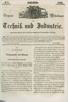 Schlesische Original - Mittheilungen über Technik und Industrie. 1842, № 3 ([13 Juli])