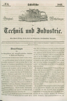 Schlesische Original - Mittheilungen über Technik und Industrie. 1842, № 6 ([19 October])