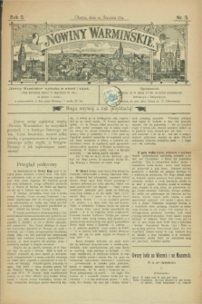 Nowiny Warmińskie. R.2, Nr. 3 (10 stycznia 1891)