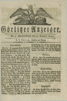 Görlitzer Anzeiger. 1825, No. 4 (27 Januar) + dod.