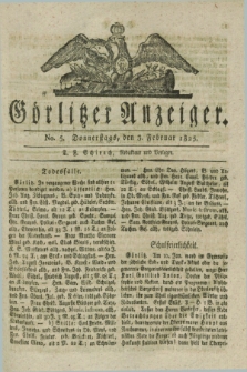 Görlitzer Anzeiger. 1825, No. 5 (3 Februar) + dod.