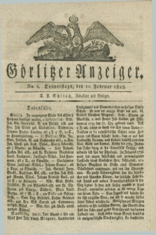 Görlitzer Anzeiger. 1825, No. 6 (10 Februar) + dod.
