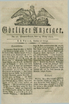 Görlitzer Anzeiger. 1825, No. 12 (24 März) + dod.