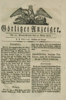 Görlitzer Anzeiger. 1825, No. 13 (31 März)