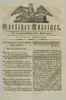 Görlitzer Anzeiger. 1825, No. 14 (7 April) + dod.