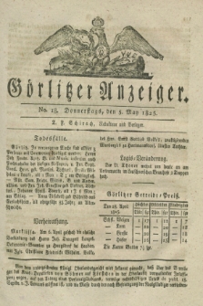 Görlitzer Anzeiger. 1825, No. 18 (5 May)