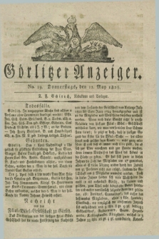 Görlitzer Anzeiger. 1825, No. 19 (12 May) + dod.