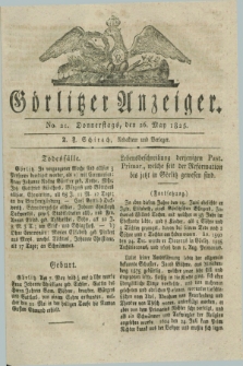 Görlitzer Anzeiger. 1825, No. 21 (26 May) + dod.