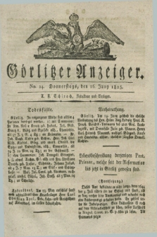 Görlitzer Anzeiger. 1825, No. 24 (16 Juny) + dod.