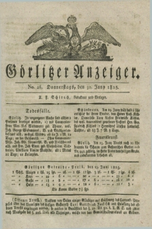 Görlitzer Anzeiger. 1825, No. 26 (30 Juny) + dod.
