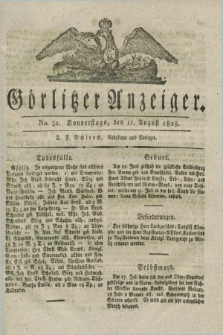 Görlitzer Anzeiger. 1825, No. 32 (11 August) + dod.