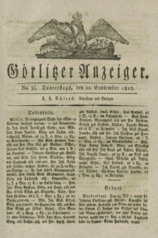 Görlitzer Anzeiger. 1825, No. 38 (22 September) + dod.