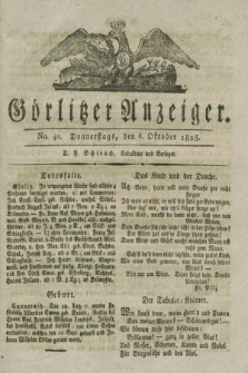 Görlitzer Anzeiger. 1825, No. 40 (6 Oktober)
