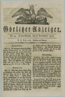Görlitzer Anzeiger. 1825, No. 44 (3 November) + dod.