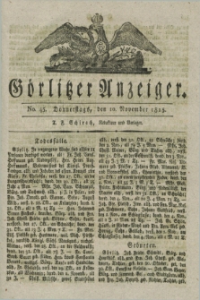 Görlitzer Anzeiger. 1825, No. 45 (10 November) + dod.