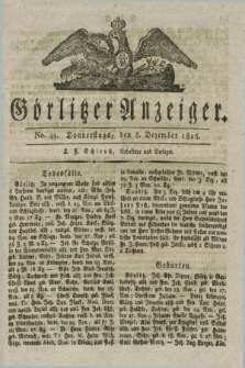 Görlitzer Anzeiger. 1825, No. 49 (8 Dezember) + dod.