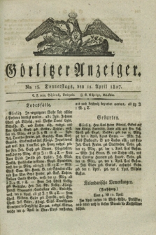 Görlitzer Anzeiger. 1827, No. 15 (12 April) + dod.