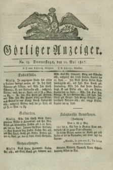 Görlitzer Anzeiger. 1827, No. 19 (10 Mai)