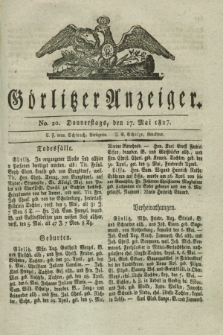 Görlitzer Anzeiger. 1827, No. 20 (17 Mai) + dod.