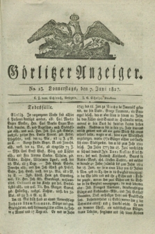 Görlitzer Anzeiger. 1827, No. 23 (7 Juni)