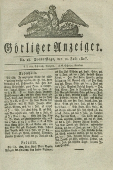 Görlitzer Anzeiger. 1827, No. 28 (12 Juli)
