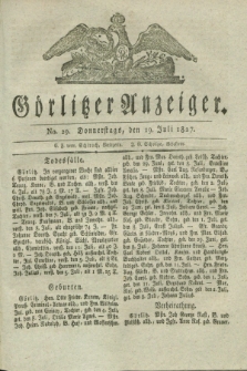 Görlitzer Anzeiger. 1827, No. 29 (19 Juli) + dod.