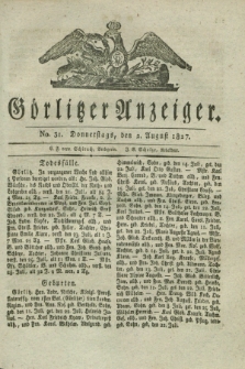 Görlitzer Anzeiger. 1827, No. 31 (2 August) + dod.