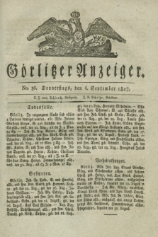 Görlitzer Anzeiger. 1827, No. 36 (6 September)