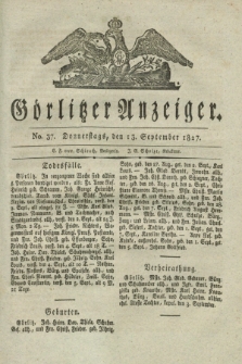Görlitzer Anzeiger. 1827, No. 37 (13 September) + dod.