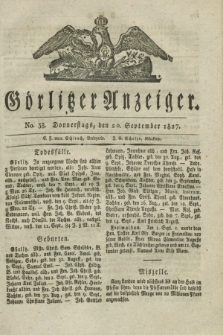Görlitzer Anzeiger. 1827, No. 38 (20 September) + dod.