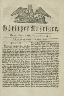 Görlitzer Anzeiger. 1827, No. 40 (4 Oktober)