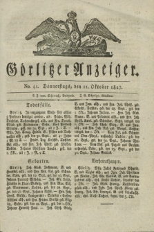 Görlitzer Anzeiger. 1827, No. 41 (11 Oktober) + dod.