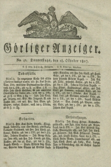 Görlitzer Anzeiger. 1827, No. 42 (18 Oktober)