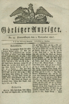 Görlitzer Anzeiger. 1827, No. 44 (1 November) + dod.