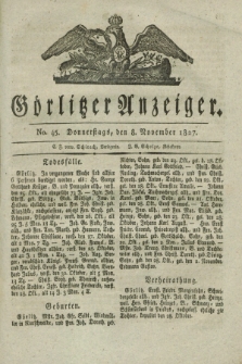 Görlitzer Anzeiger. 1827, No. 45 (8 November)