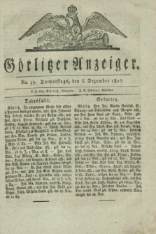 Görlitzer Anzeiger. 1827, No. 49 (6 Dezember) + dod.