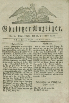 Görlitzer Anzeiger. 1827, No. 52 (27 Dezember)